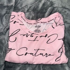 Juicy Couture Pink Top with Black “Lola” Script soft nightgown night sleep dress